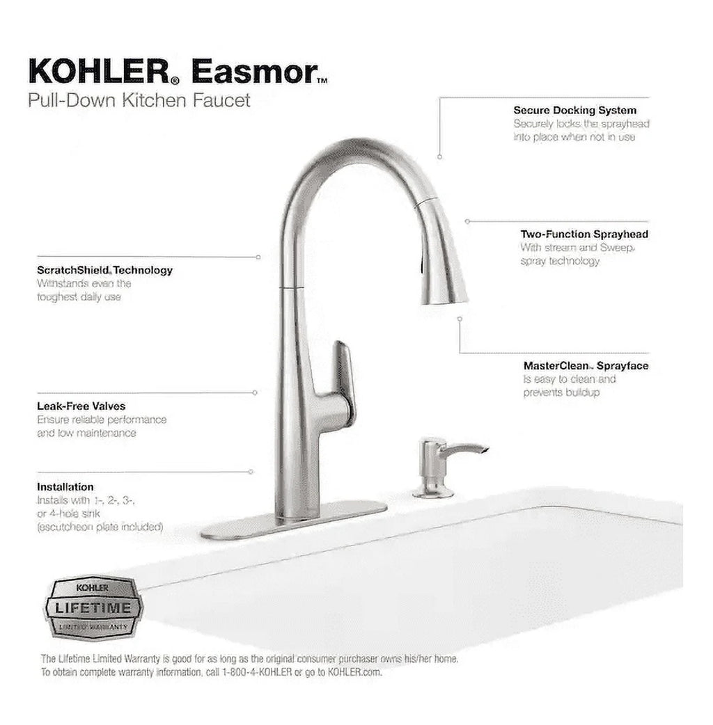 Pull Down Sprayer Kitchen Faucet Stainless W818868