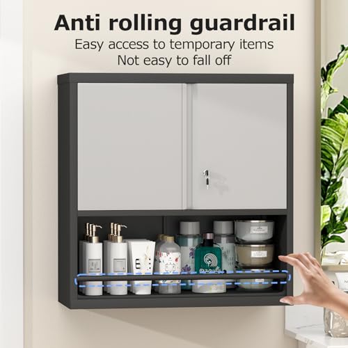 Metal Garage Storage Cabinet with Wheels and Lock S352