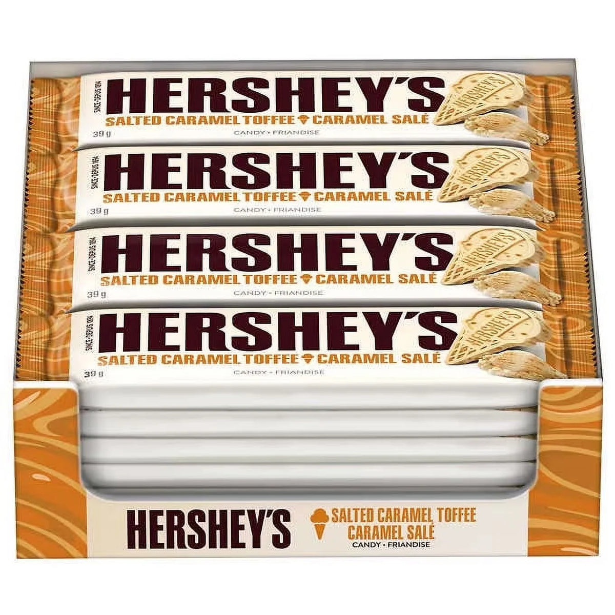 Salted Caramel White Creme with Toffee Pieces 24ct 1.38 oz Bars H4233