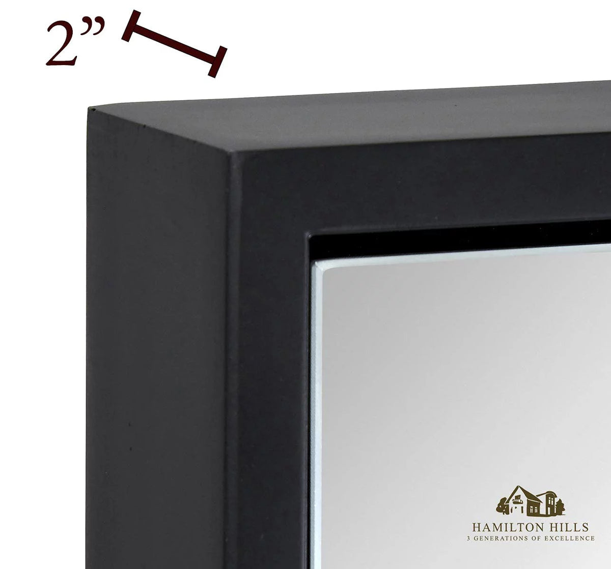 Black 18" x 48" Wall Mirror G582009