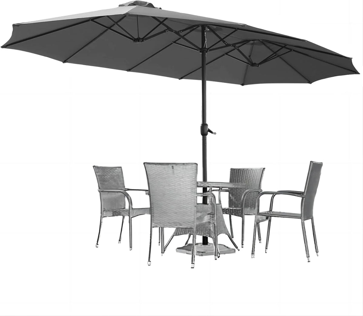 15 Ft Double Sided Patio Umbrella P7577