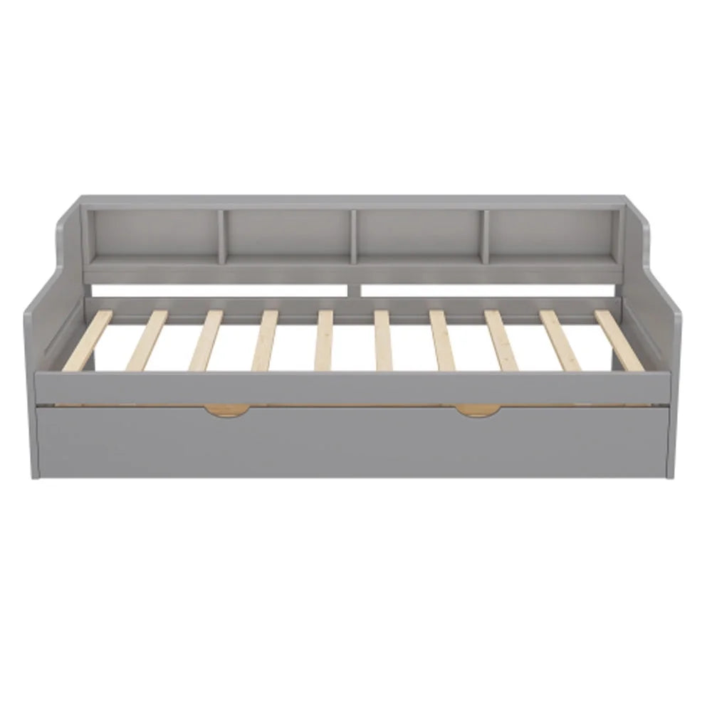 Twin Size Wooden Day Bed with Trundle R747740