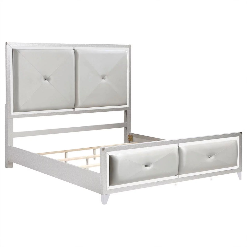 4-piece Wood Tufted Eastern King Bedroom Set N315139