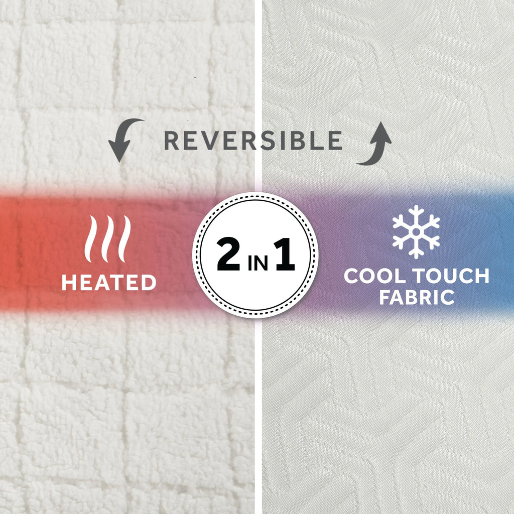 2-in-1 Reversible Heated and Cooling Mattress Pad Queen Size F3059