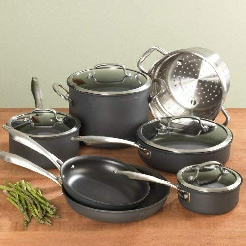 11 Piece Anodized Cookware Set Y778