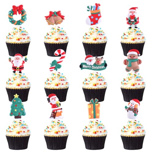 12pcs Christmas Cake Topper E260