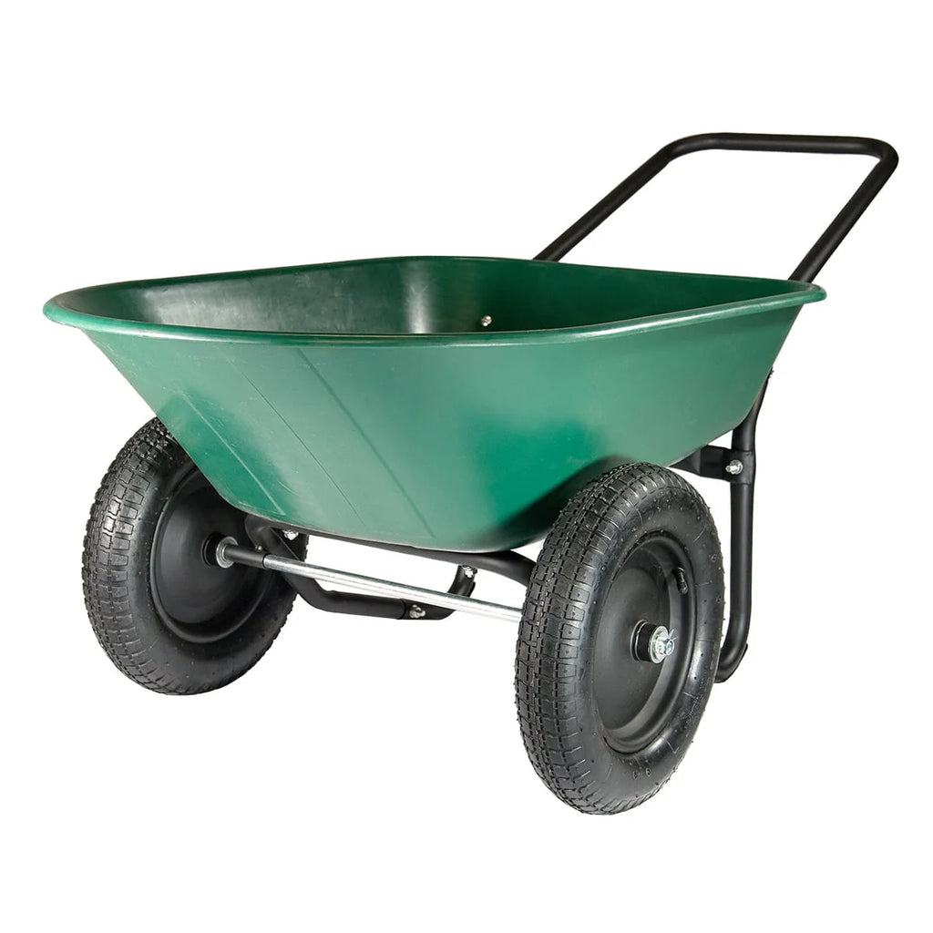 Dual Wheel Poly Tray Wheelbarrow P480455