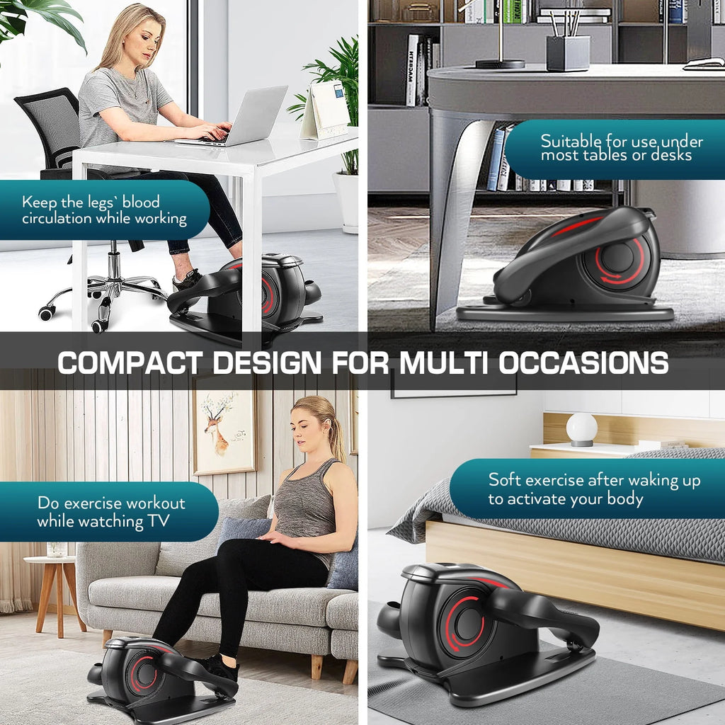 Under Desk Elliptical Machine with LCD Monitor M144