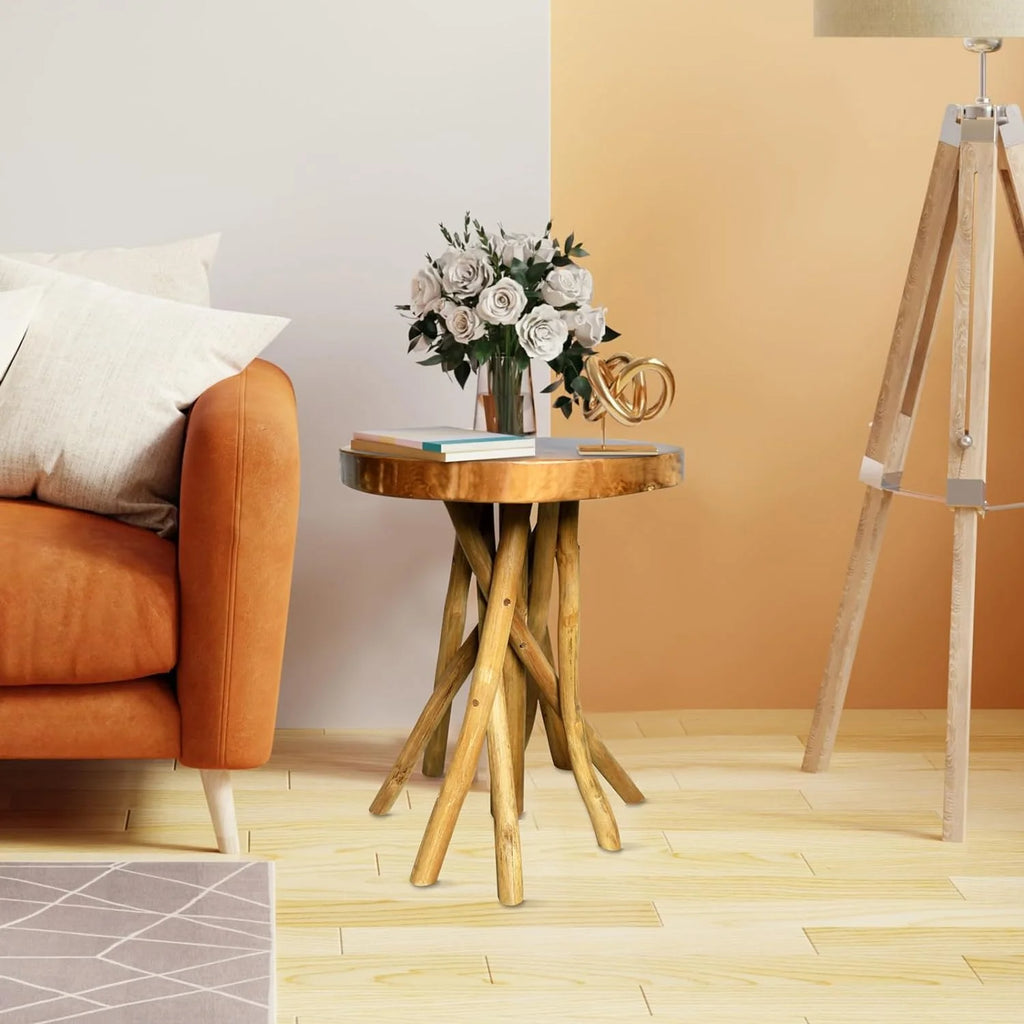 Teak Wood End Table C9216