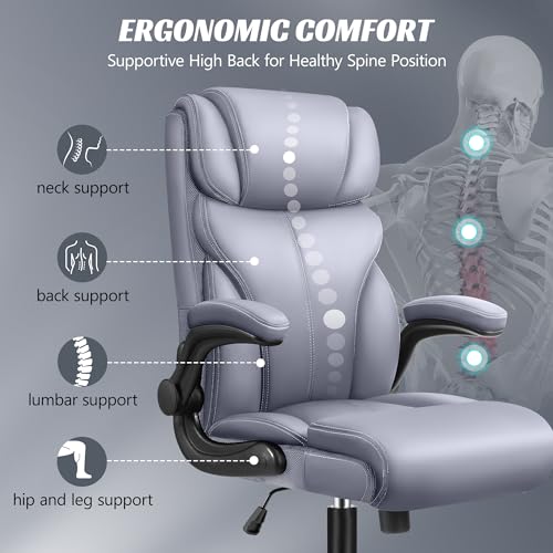 Ergonomic Big and Tall Leather Office Chair K428