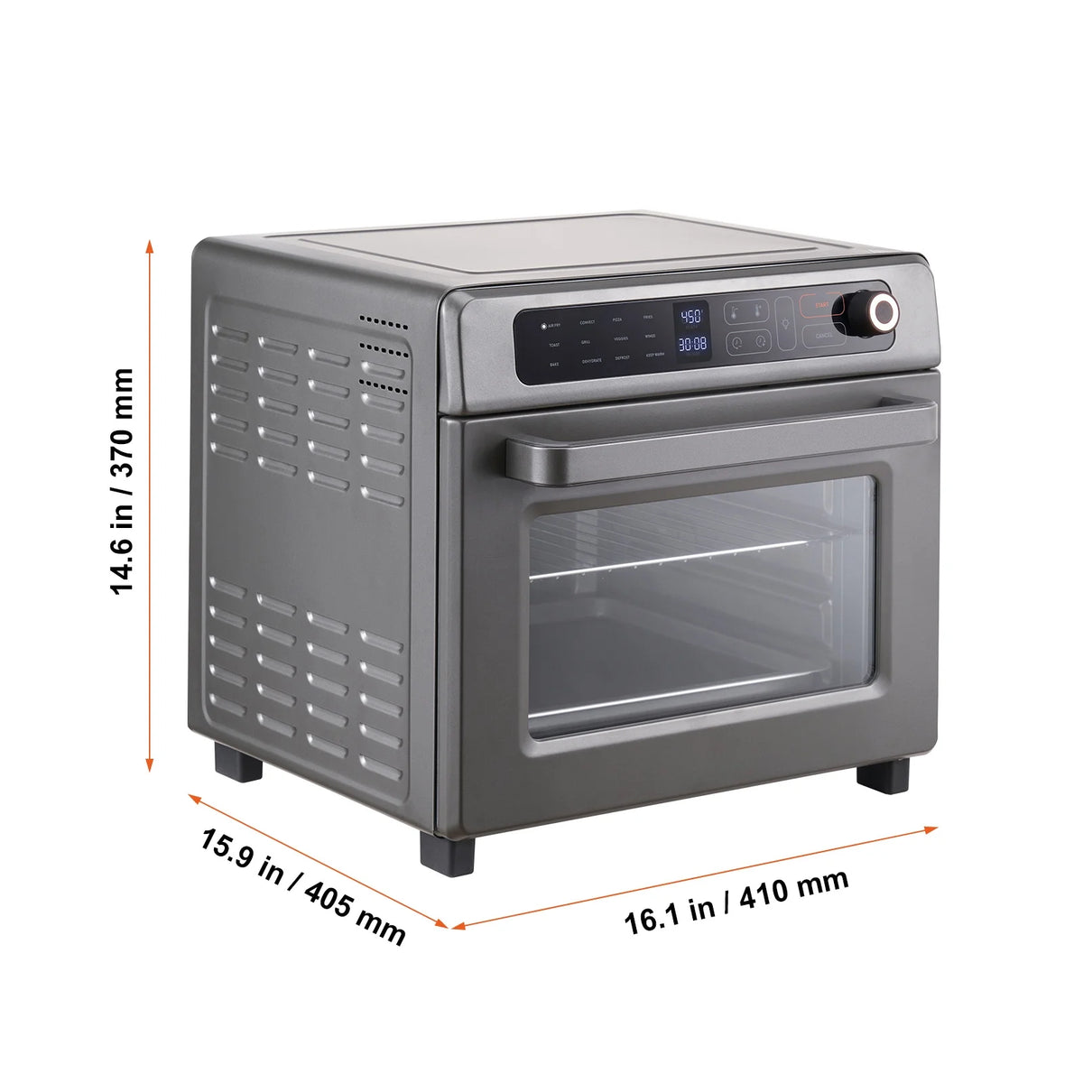 12-IN-1 1700W Air Fryer Toaster Oven 25L Stainless Steel Convection Oven V801