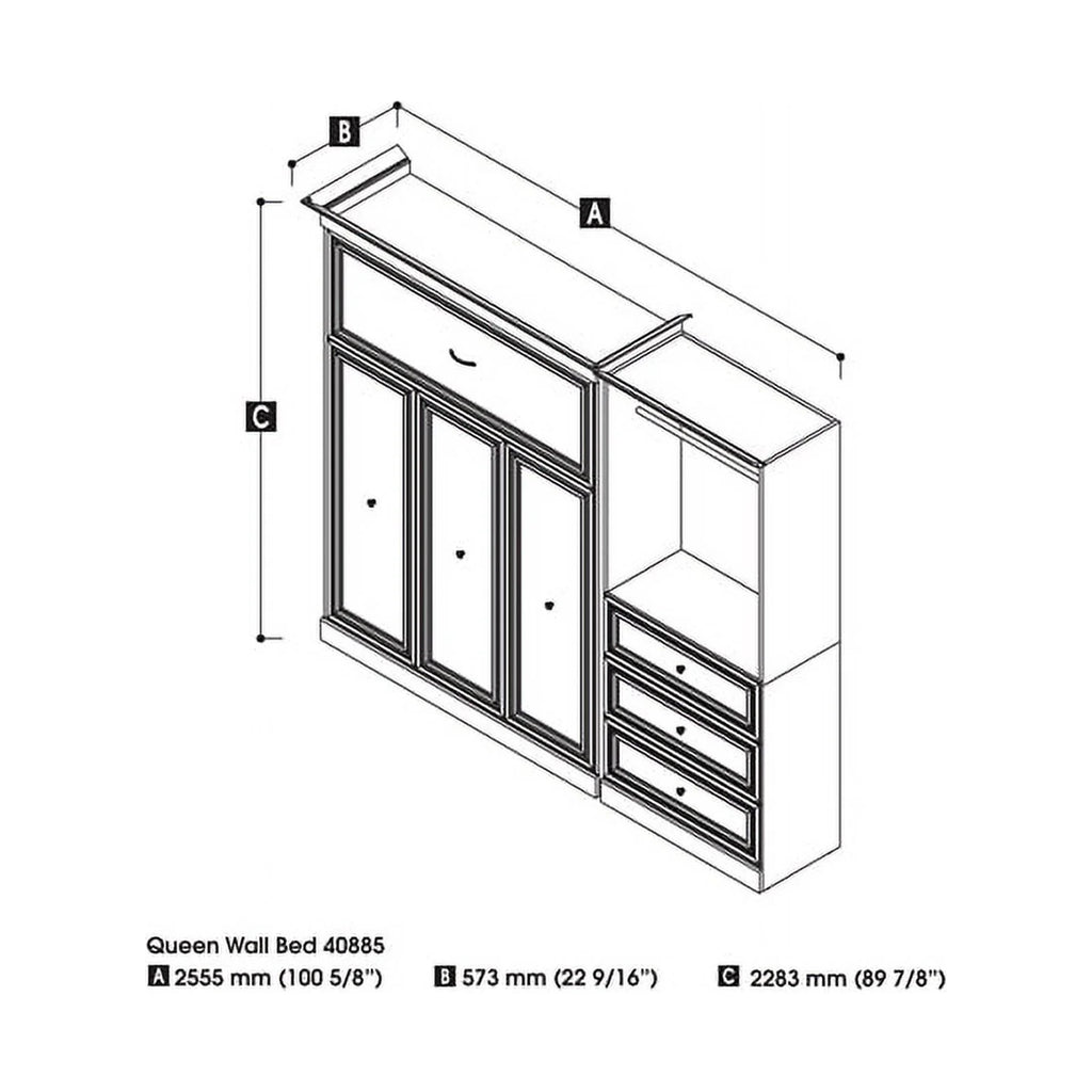 Queen Murphy Bed and Organizer V99164