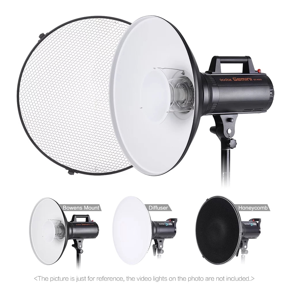41cm Speedlite Strobe Lighting Diffuser Beauty Dish Lampshade Bowens Mount V350913