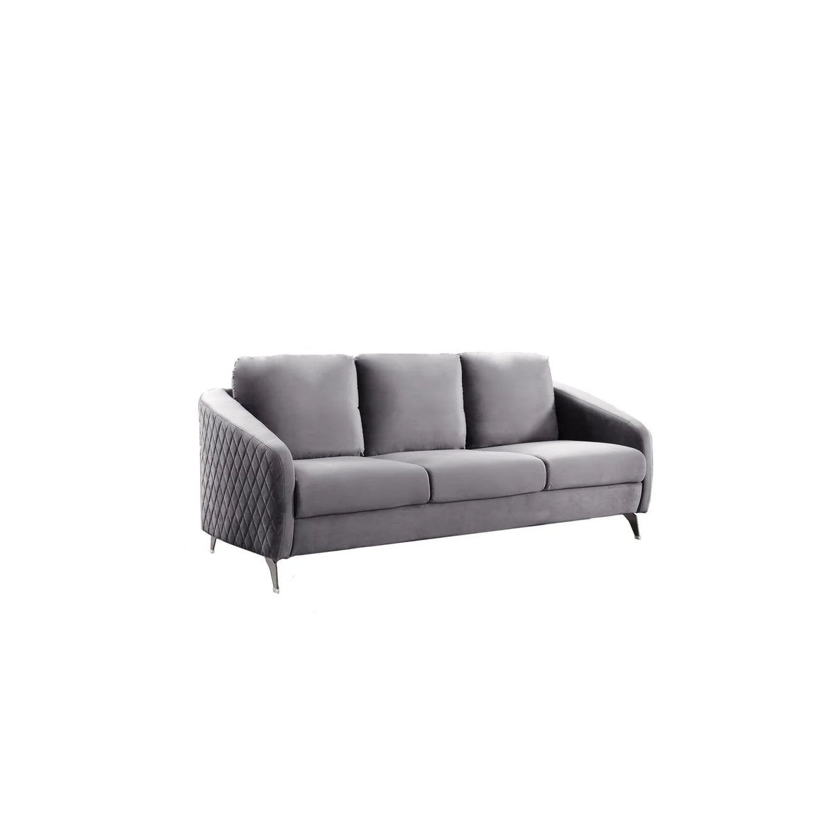 Grey Velvet Sofa Loveseat Z17694