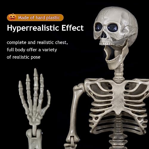 2 Pack 40 Inches Halloween Skeleton Full Body Posable O741