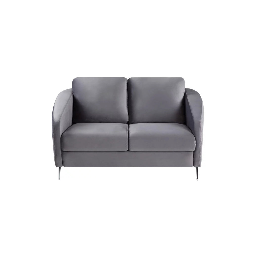 Grey Velvet Sofa Loveseat Z17694