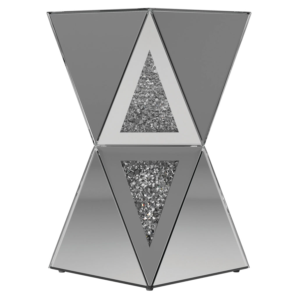 Silver Geometric Side Table D86884