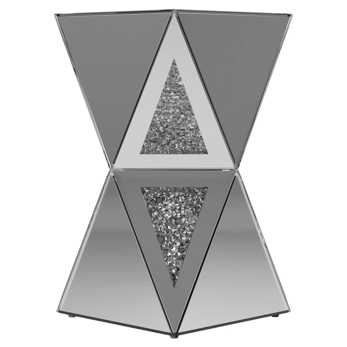 Silver Geometric Side Table D86884