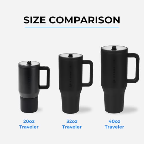 40 oz Insulated Stainless Steel Water Bottle with Handle & Flip Straw U6121
