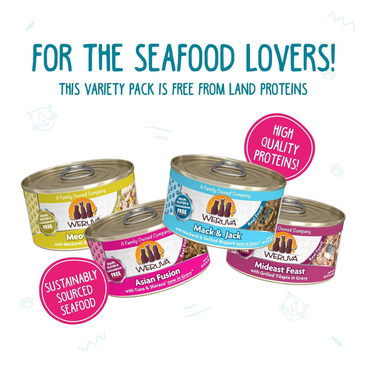 Seafood Wet Cat Food Variety Pack G697925