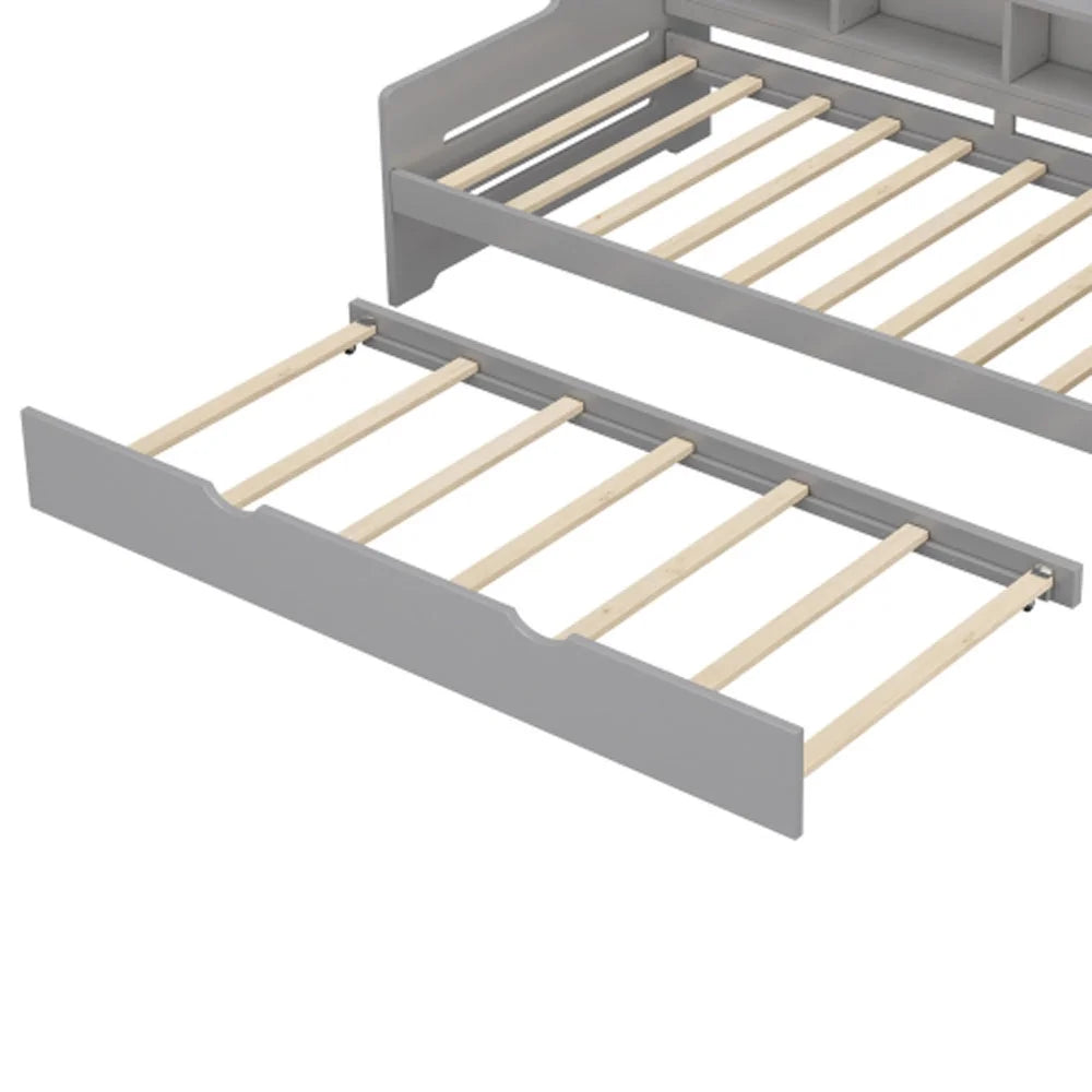 Twin Size Wooden Day Bed with Trundle R747740