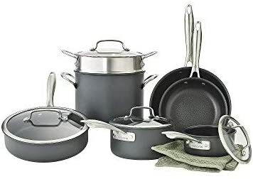 11 Piece Anodized Cookware Set Y778