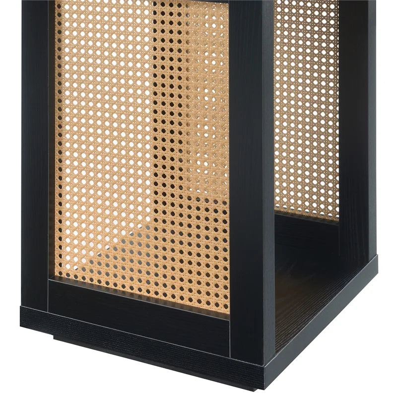 Black Wood End Table with Shelf K668544