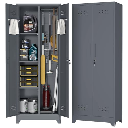 Metal Garage Storage Cabinet with Wheels and Lock S352