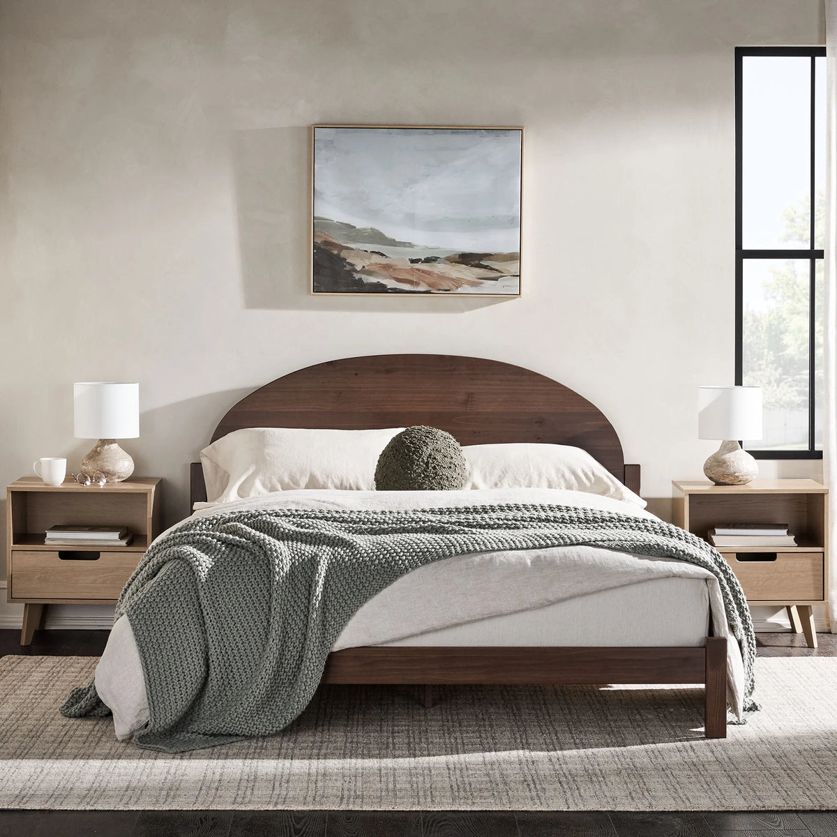 Solid Wood Queen Bed G5378