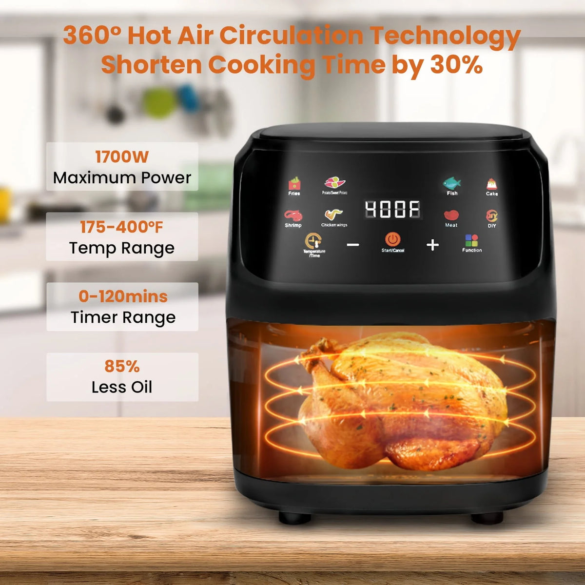 7.5QT 8-in-1 Digital Air Fryer O82849