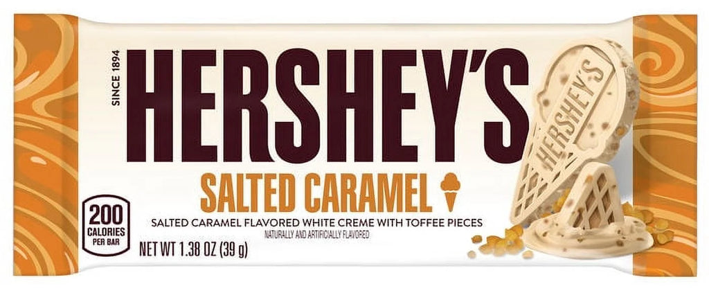 Salted Caramel White Creme with Toffee Pieces 24ct 1.38 oz Bars H4233