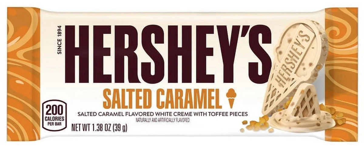 Salted Caramel White Creme with Toffee Pieces 24ct 1.38 oz Bars H4233