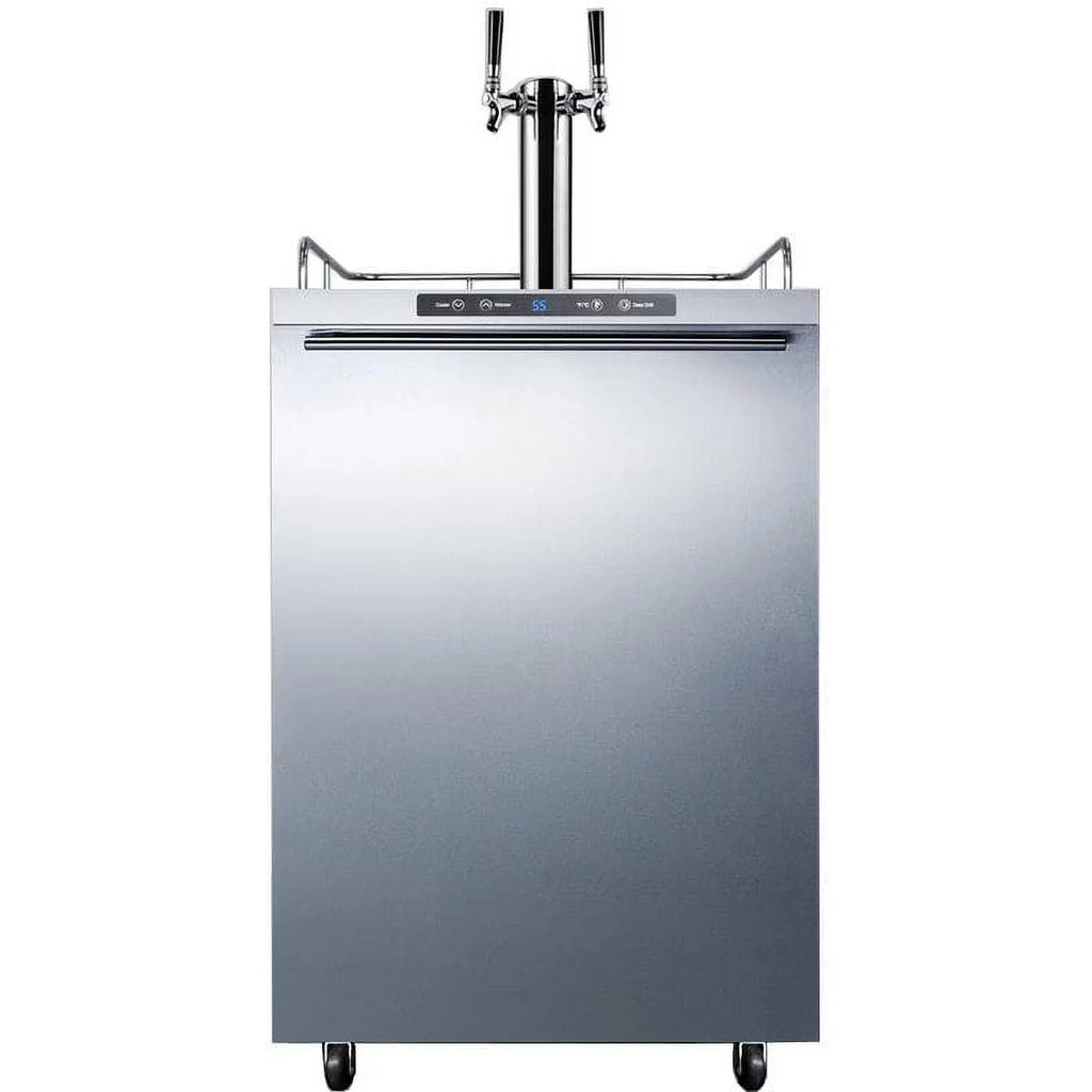 24" Stainless Steel Outdoor Beer Dispenser with Dual Tap R48888