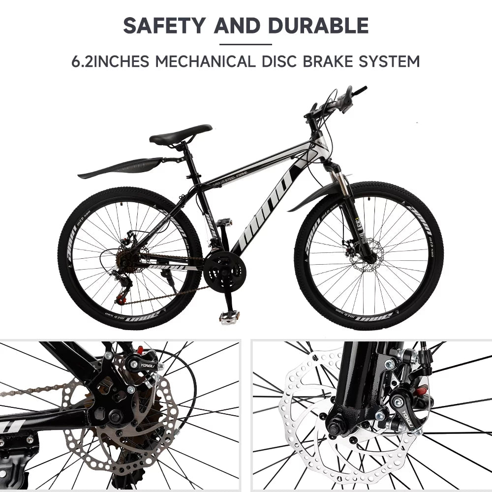 Full Suspension 21 Speed 26 inch Dual Disc Brake Mountain Bike B24656