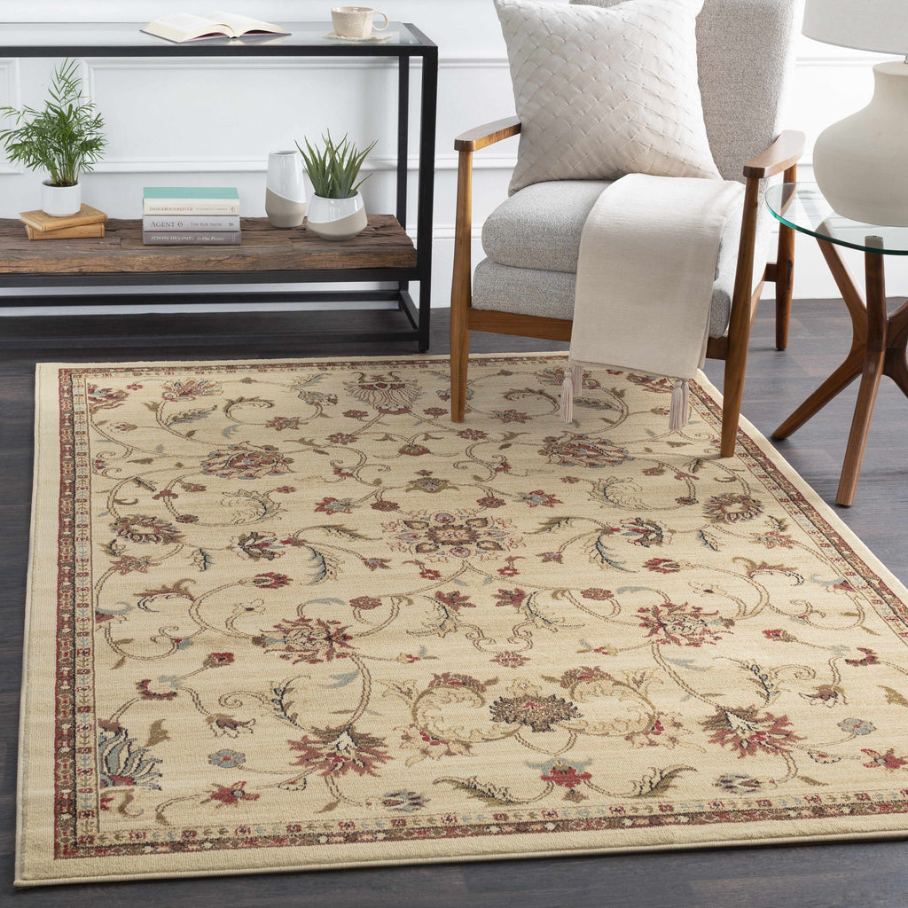 Black Beige Orange Area Rug Y862