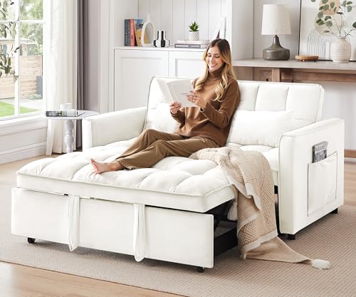 Black Velvet Convertible Sleeper Sofa Bed C6958