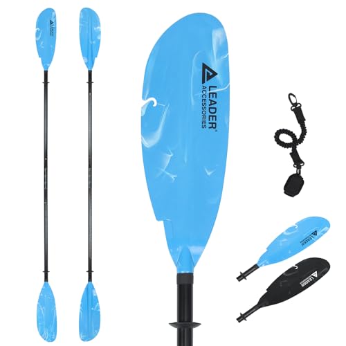 Adjustable Aluminum Kayak Paddle 90-98 inch with Paddle Leash U81266