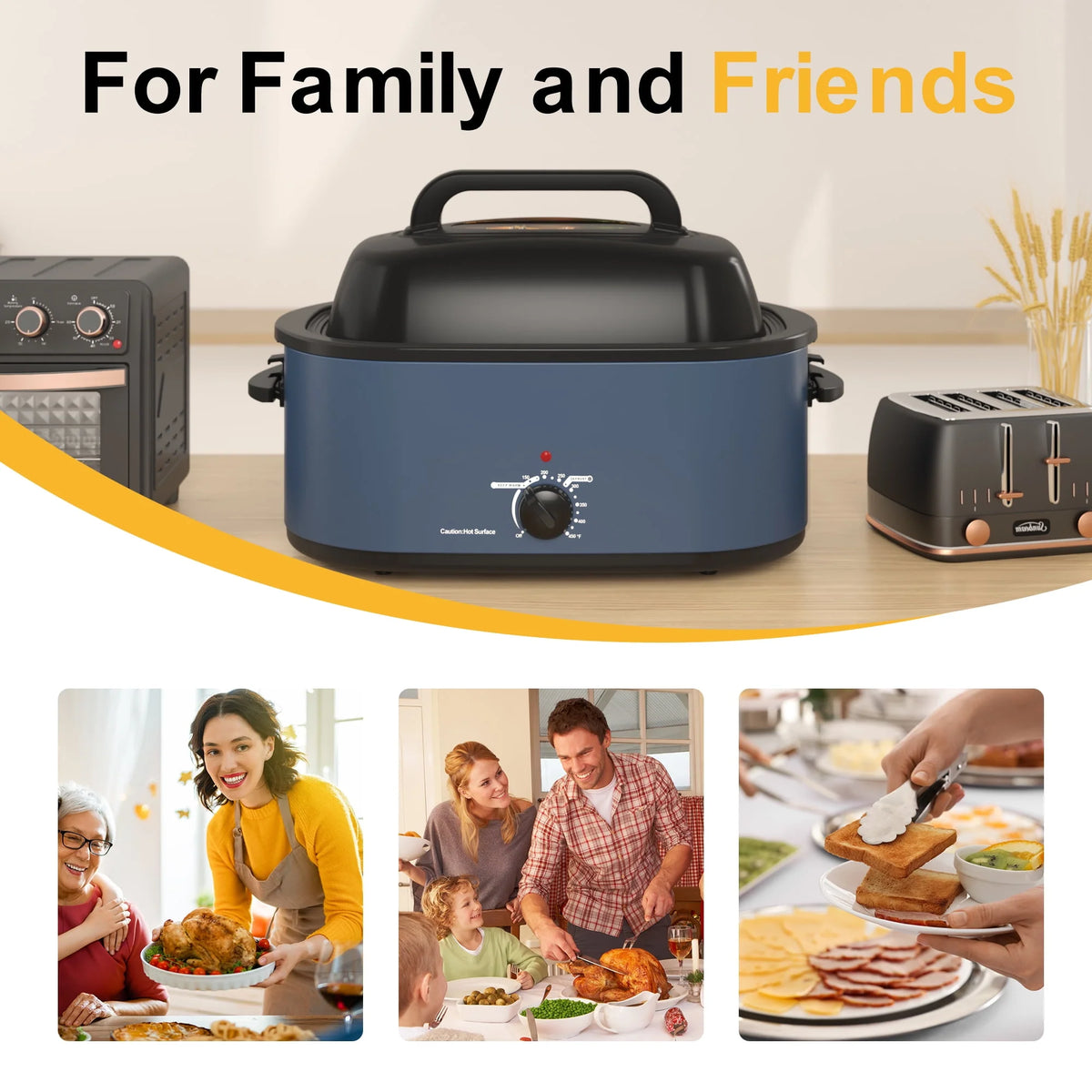 24 Quart Electric Roaster Oven with Self-Basting Lid O40335