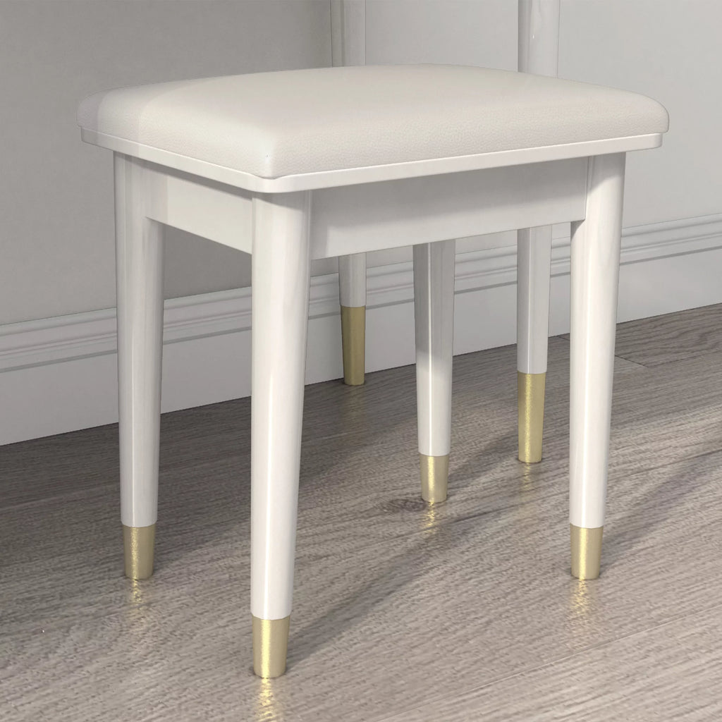 White Makeup Vanity Table Set with Stool D935