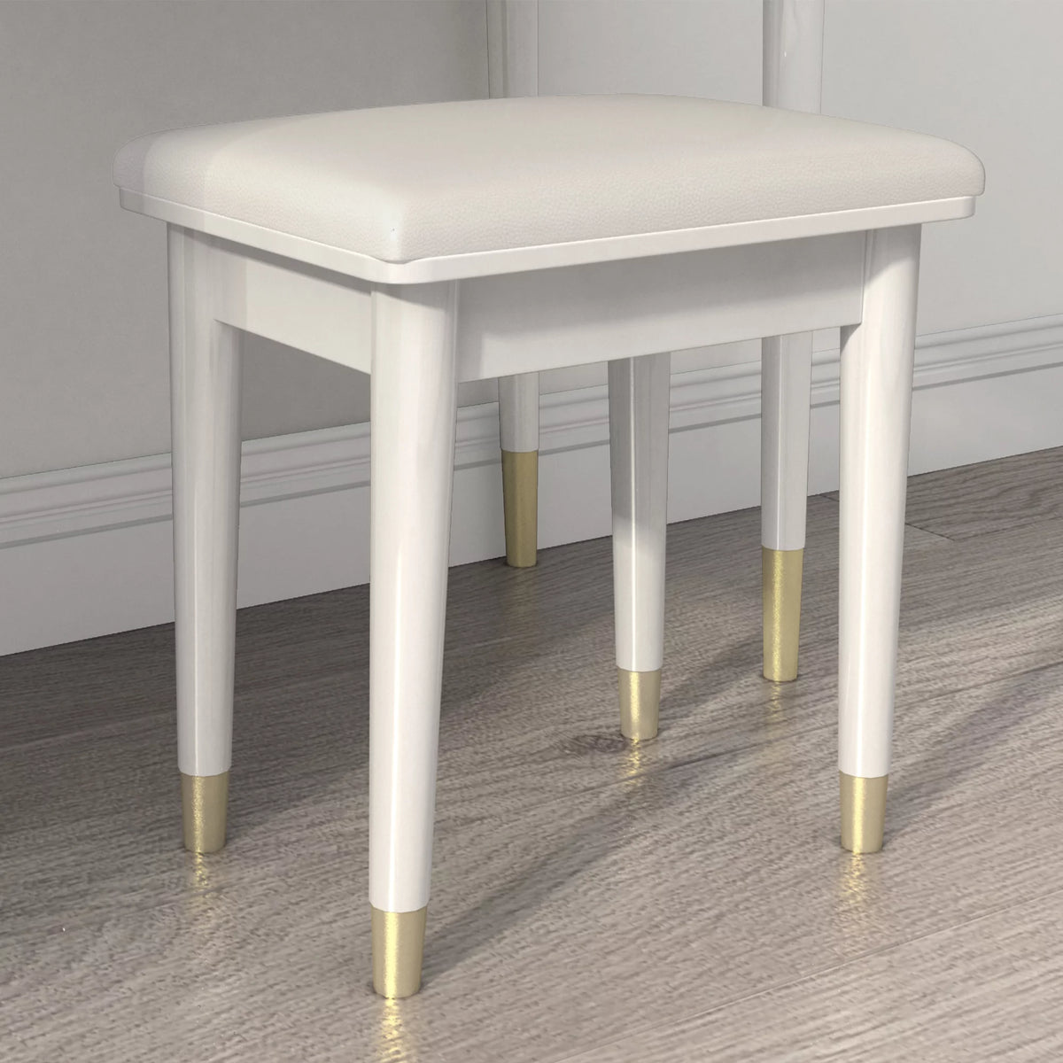 White Makeup Vanity Table Set with Stool D935