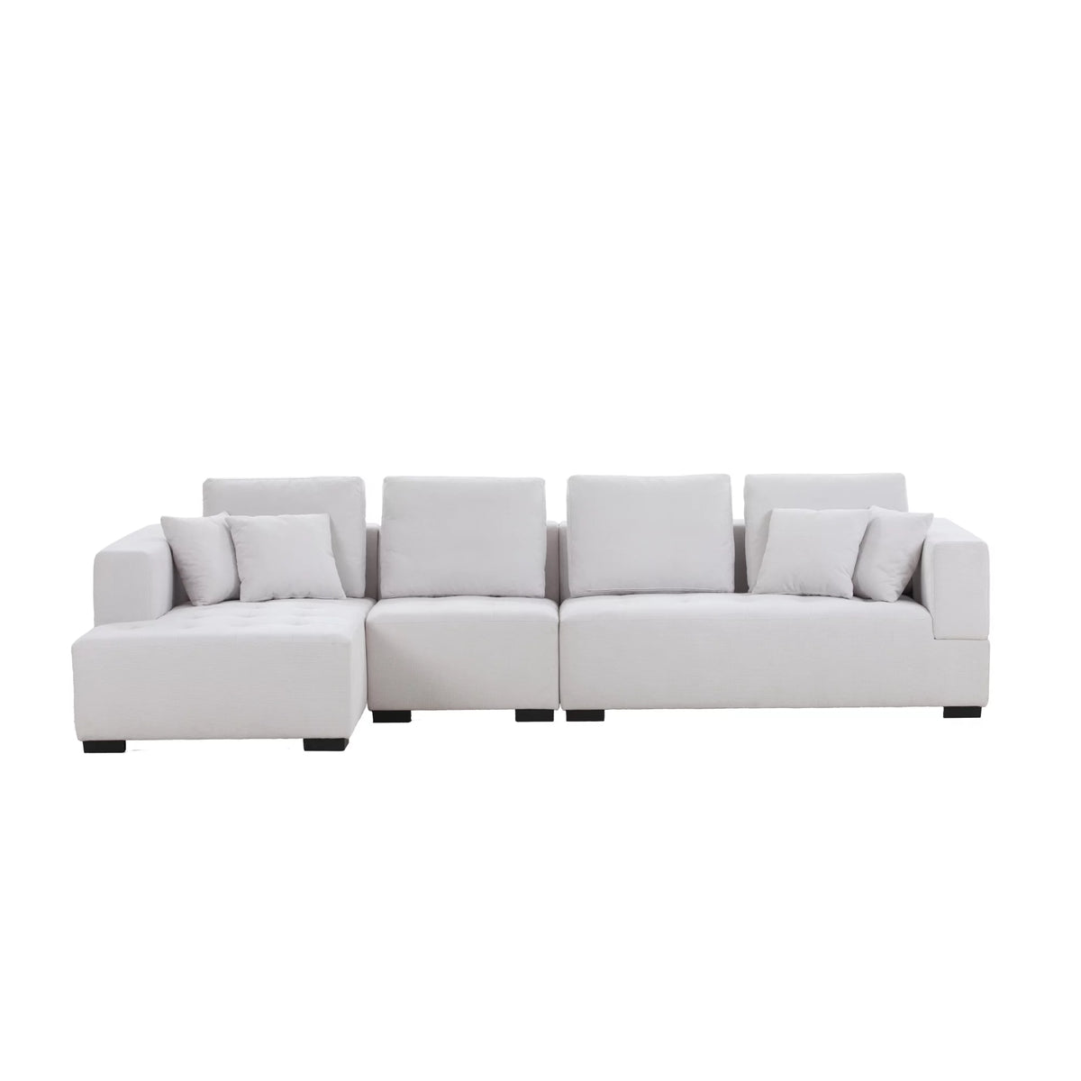 134'' Beige L-Shape Sectional Sofa P6227