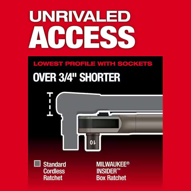 12V Lithium-Ion Brushless Cordless Extended Reach Box Ratchet with 2.5Ah Battery Pack J89758