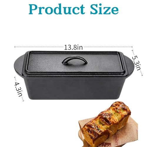 Cast Iron Bread Loaf Pan with Lid 13x5 inches Z920
