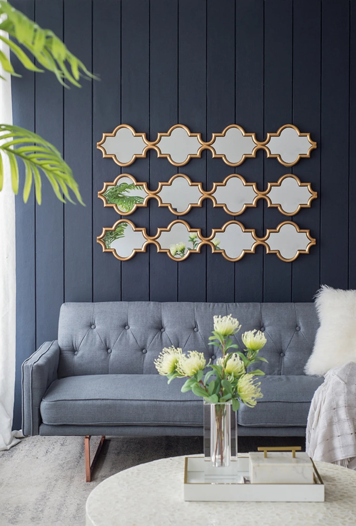 Gold Narrow Wall Mirror E7791