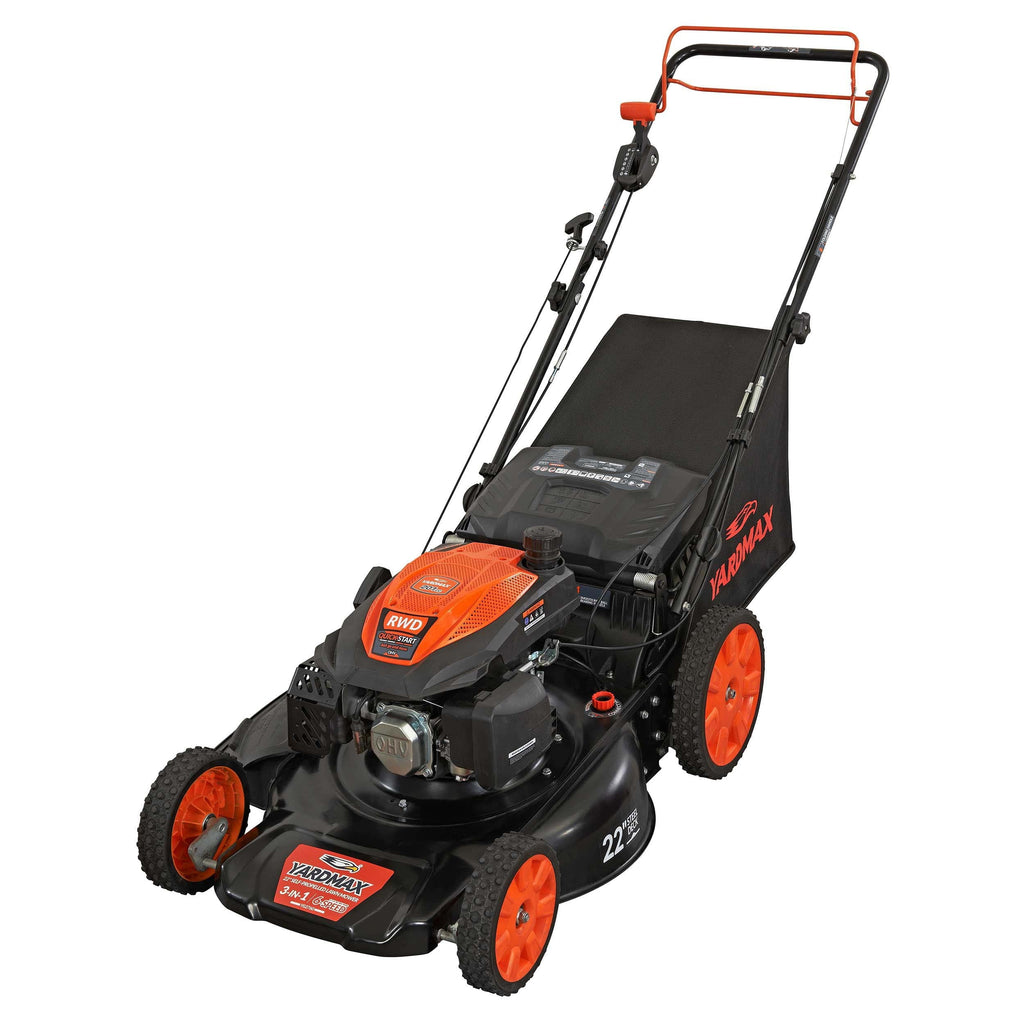 22 in. 201cc 6 Speed RWD 3-in-1 Gas Self Propelled Lawn Mower Y592160