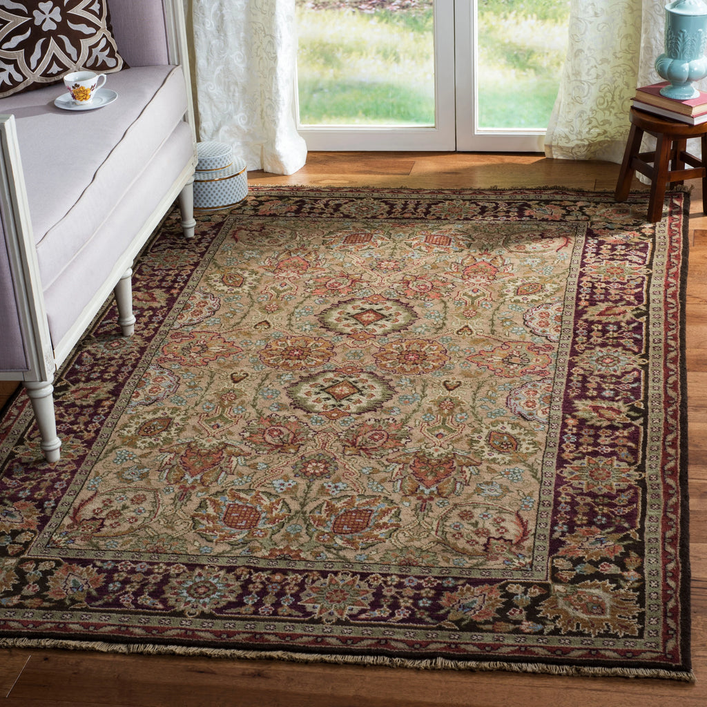 Camel Wool Oriental Rug with Fringe 9' x 12' X23427