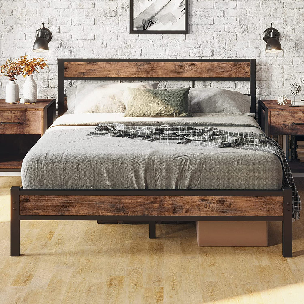 Queen Metal Bed Frame with Headboard J31096