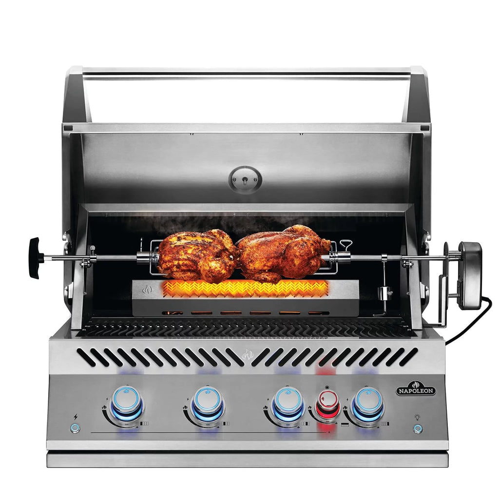 32-Inch Propane Gas Grill with Infrared Rear Burner & Rotisserie Kit G884