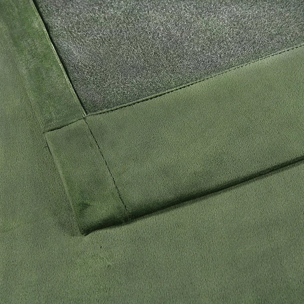 Evergreen Velvet Room Darkening Curtain Panel Pair with Rod Pocket C9967