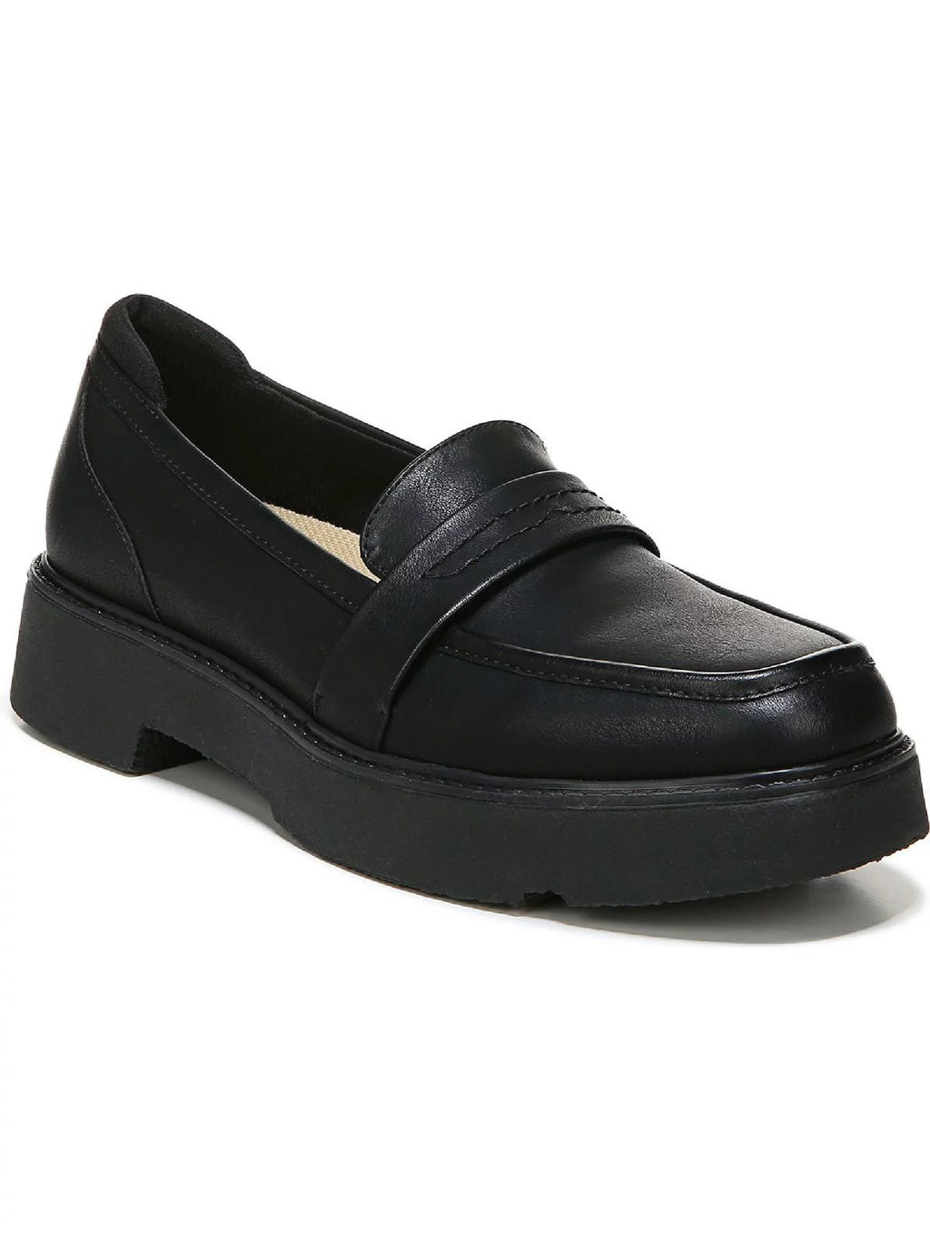 Faux Leather Slip On Loafers J1196